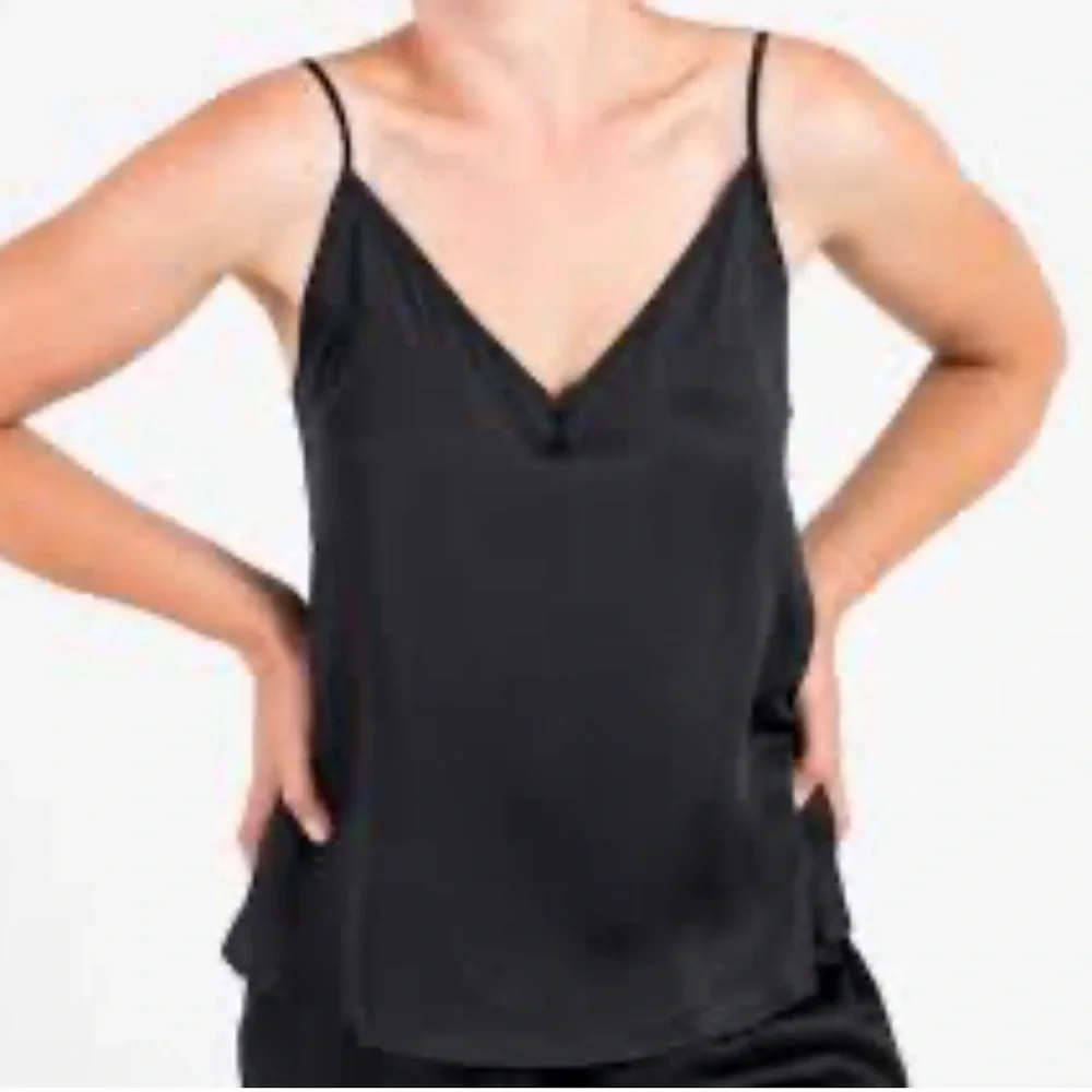 Ettitude Black Camisole Pajama Top Medium 100% bamboo lyocell